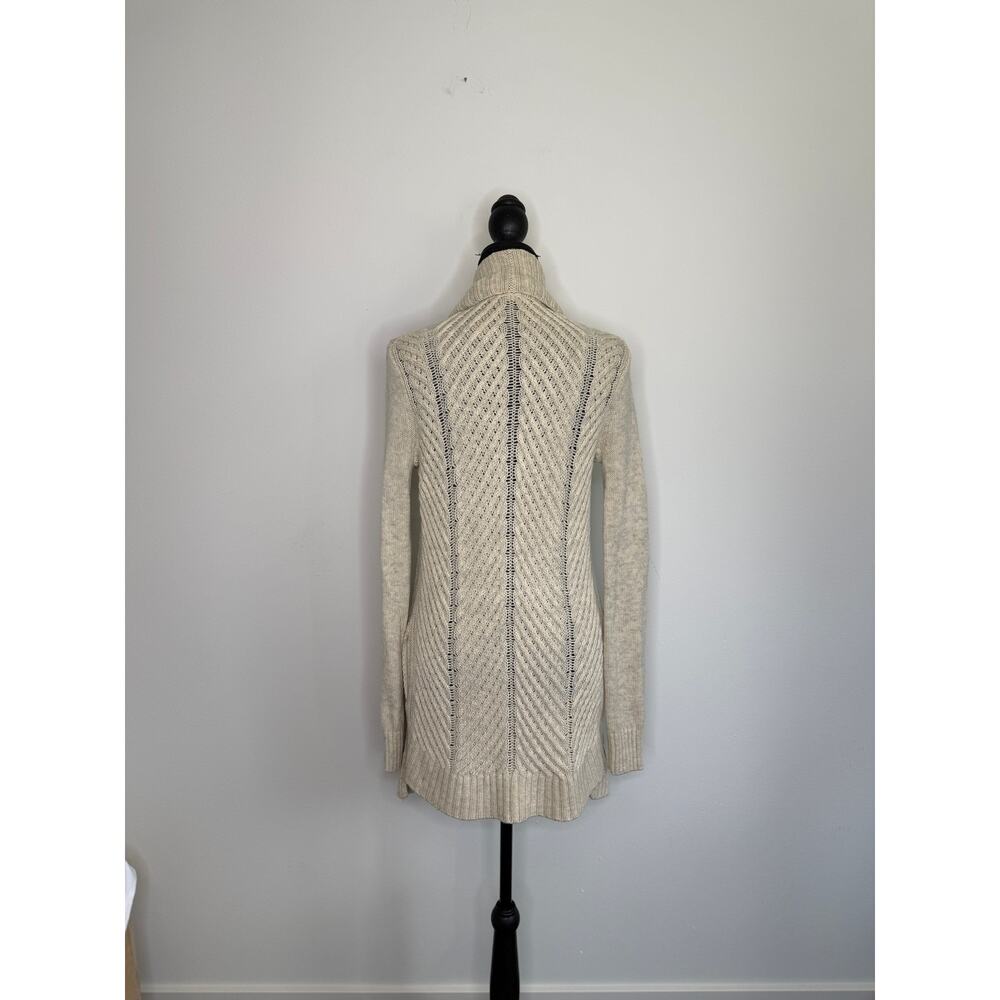 Vince Natural Fiber Open Cardigan Neutral Yak Wool Chunky Knit XS Quiet Luxury - Picture 2 of 9